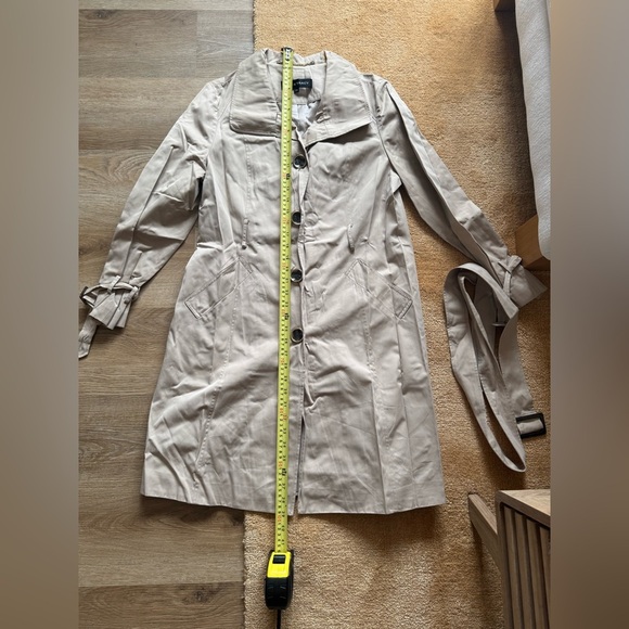 🍂Classic Ellen Tracy Beige Trench W/Belt Coat Size Petite Medium - Picture 5 of 7
